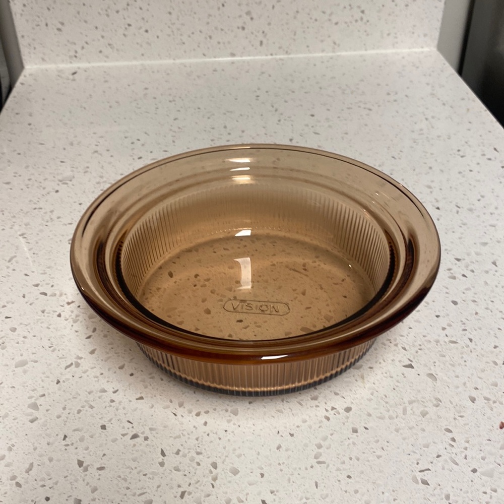 Vision corning amber casserole dish no lid